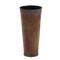 Set of 2 Brown Metal Rustic Vase, 21", 16"